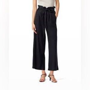 Frame wide leg paper bag‎ trousers in black
